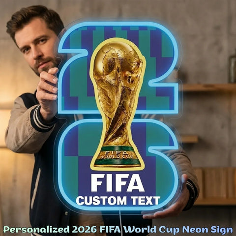Letrero de neón personalizado de la Copa Mundial - Nueva York