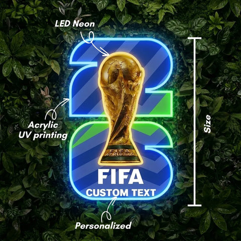 Letrero de neón personalizado de la Copa Mundial - Filadelfia