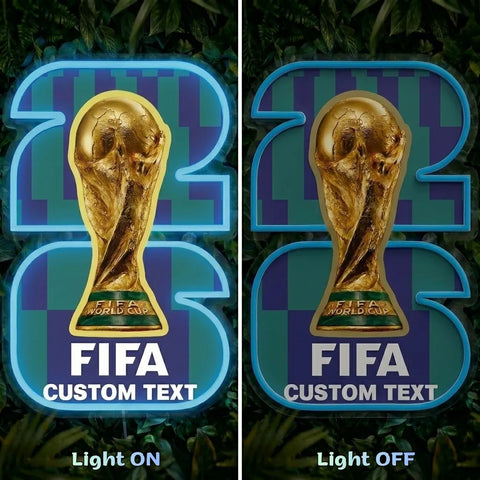 Letrero de neón personalizado de la Copa Mundial - Nueva York