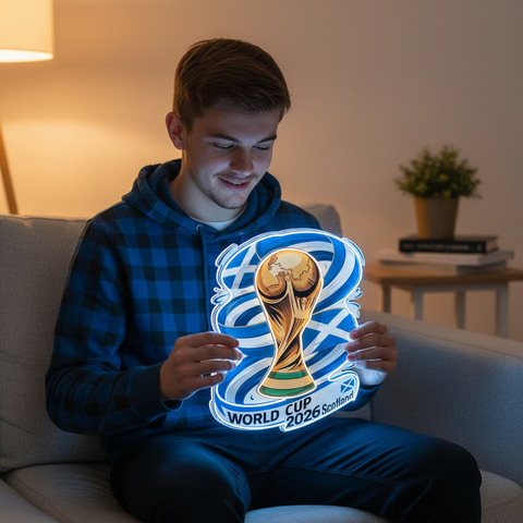 Letrero de neón de las Selecciones Nacionales de Escocia