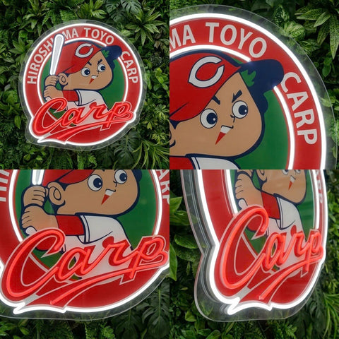 Letrero de neón de Colombiana de fútbol