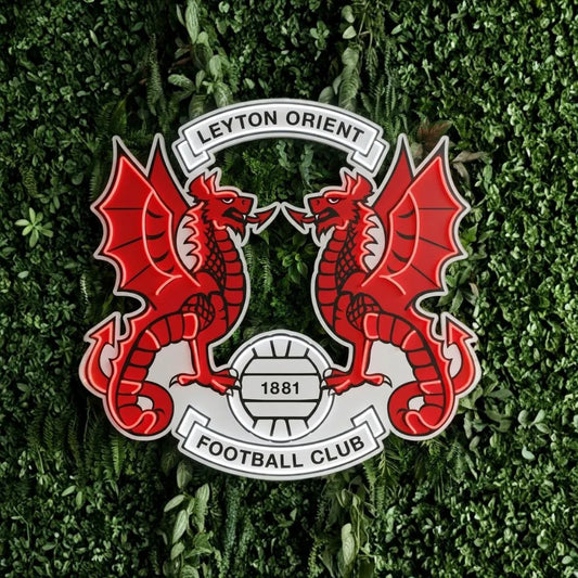 Letrero de neón del escudo de Leyton Orient