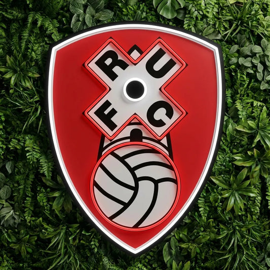 Letrero de neón del escudo de Rotherham United