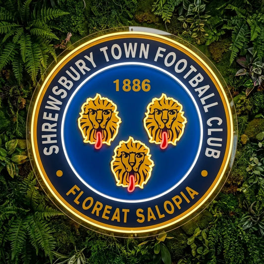 Letrero de neón de Shrewsbury Town