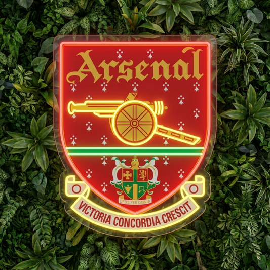 Letrero de neón del Arsenal F.C