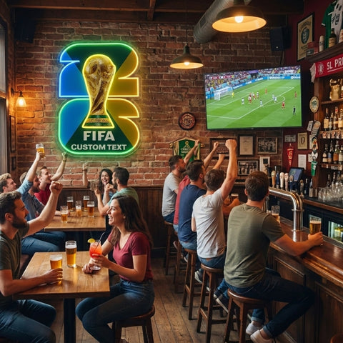 Letrero de neón personalizado de la Copa del Mundo - Vancouver