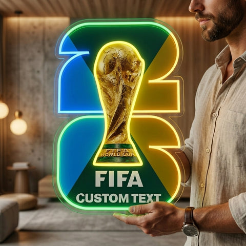 Letrero de neón personalizado de la Copa del Mundo - Vancouver