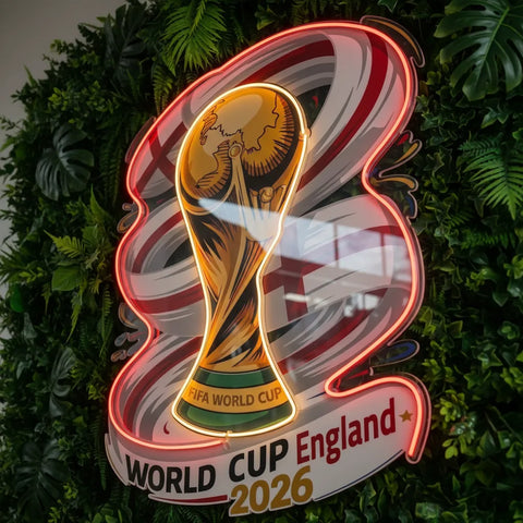 Letrero de neón de la Selección Nacional de Inglaterra