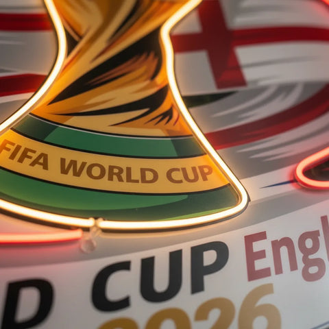Letrero de neón de la Selección Nacional de Inglaterra