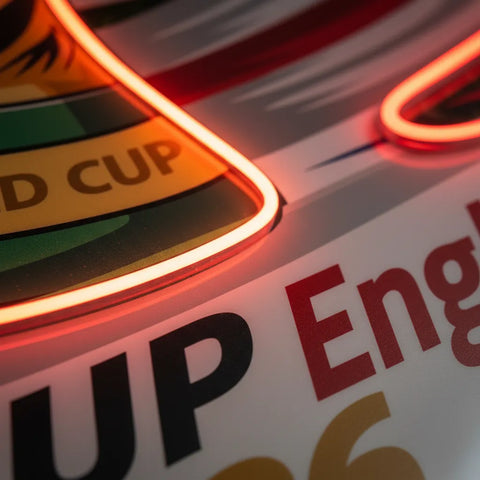 Letrero de neón de la Selección Nacional de Inglaterra