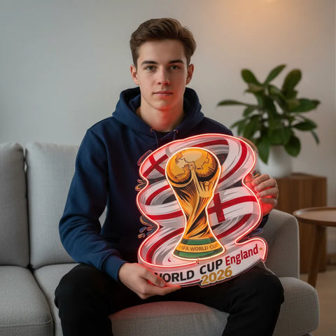 Letrero de neón de la Selección Nacional de Inglaterra