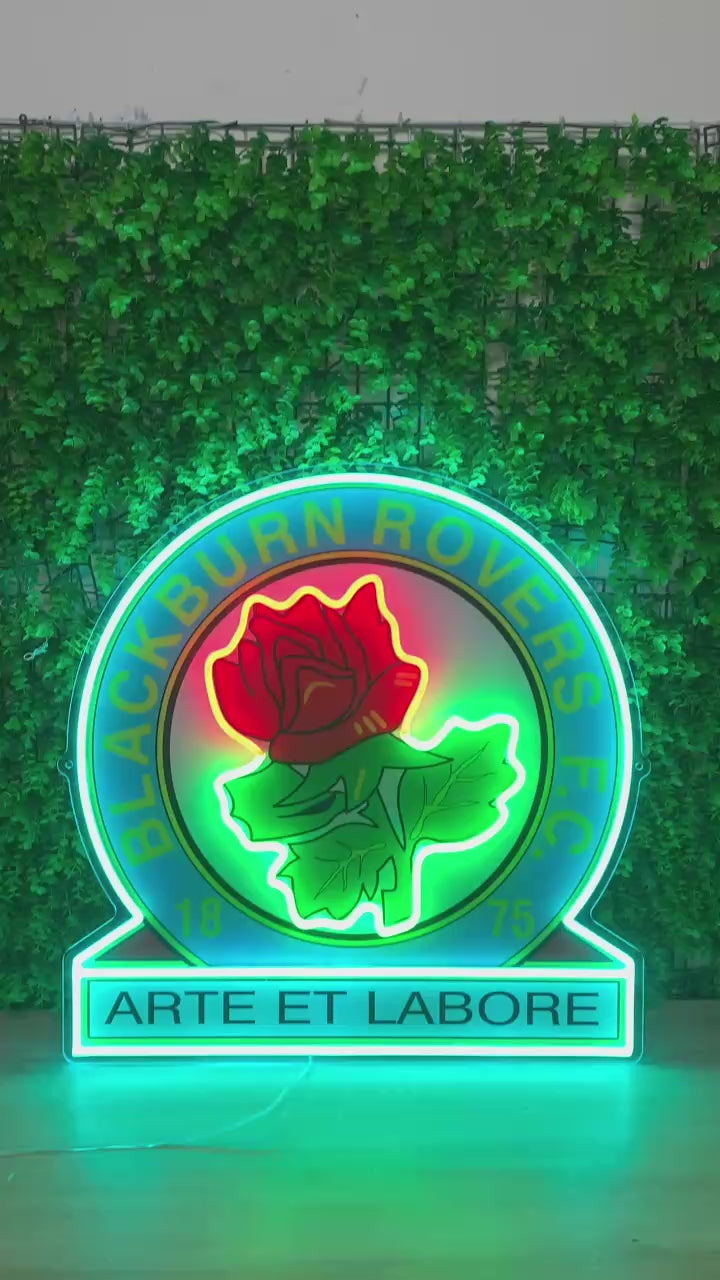 Luz de neón de los Blackburn Rovers