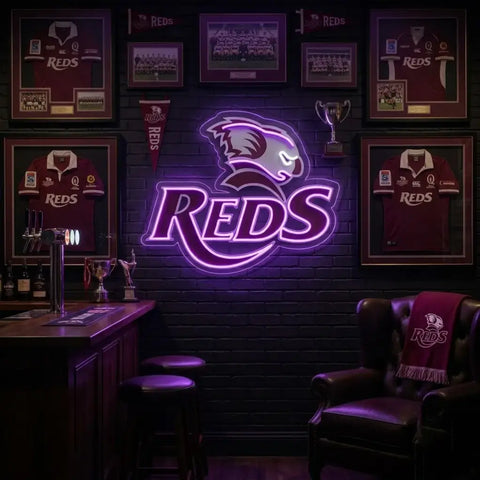 Queensland Reds Neon Sign