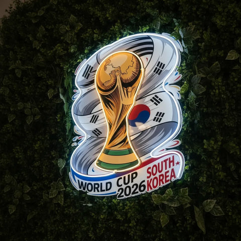 Letrero de neón de la Selección Nacional de Corea del Sur