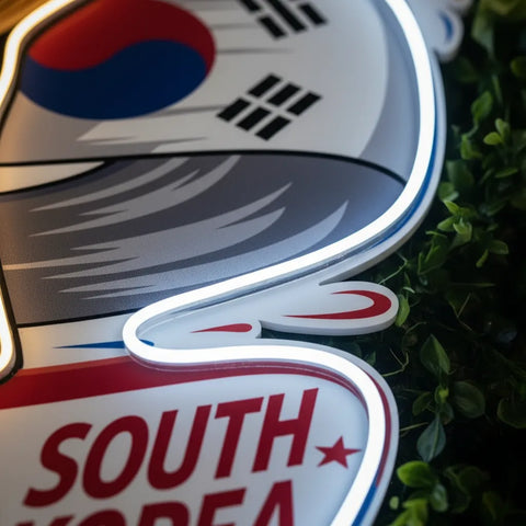 Letrero de neón de la Selección Nacional de Corea del Sur