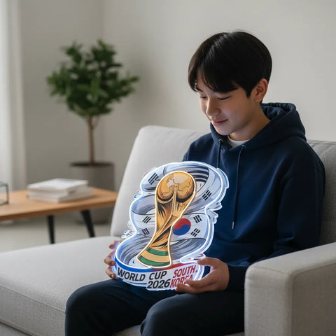 Letrero de neón de la Selección Nacional de Corea del Sur