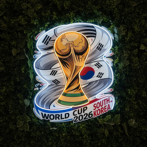 Letrero de neón de la Selección Nacional de Corea del Sur