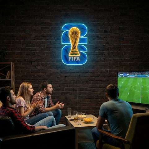 Letrero de neón de la Copa del Mundo - HOUSTON