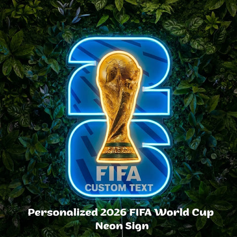 Letrero de neón de la Copa del Mundo - HOUSTON