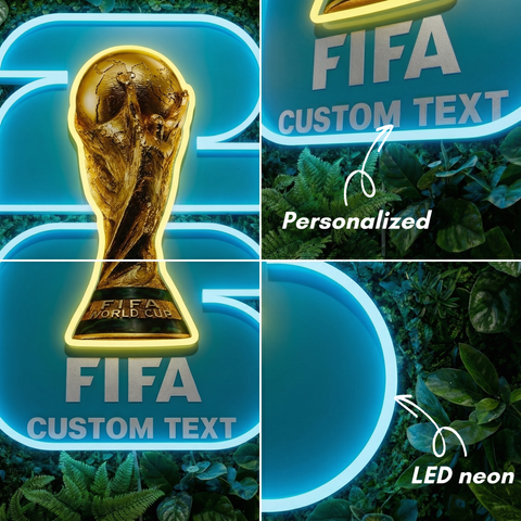 Letrero de neón personalizado de la Copa Mundial