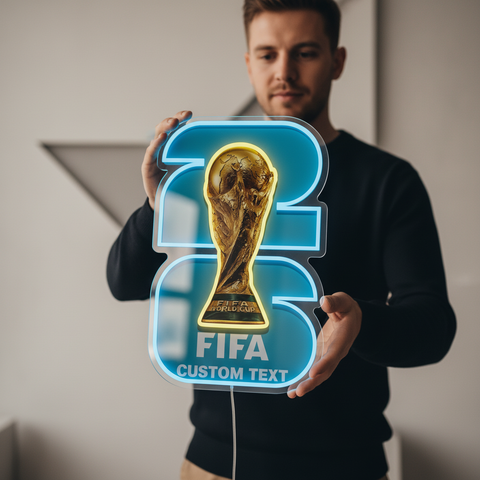 Letrero de neón personalizado de la Copa Mundial