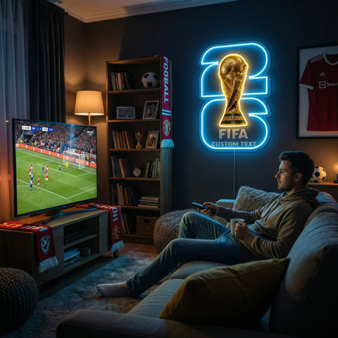 Letrero de neón personalizado de la Copa Mundial